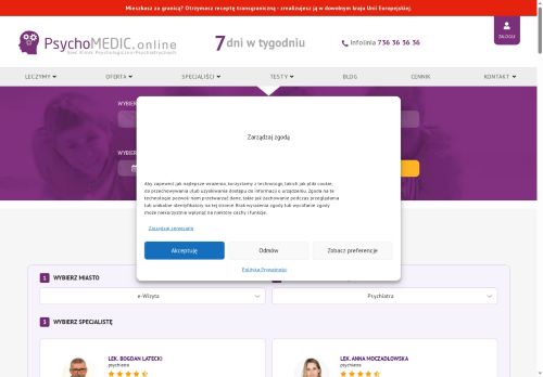 NZOZ PSYCHOMEDIC.PL KLINIKA PSYCHOLOGICZNO-PSYCHIATRYCZNA Michał Niewiński